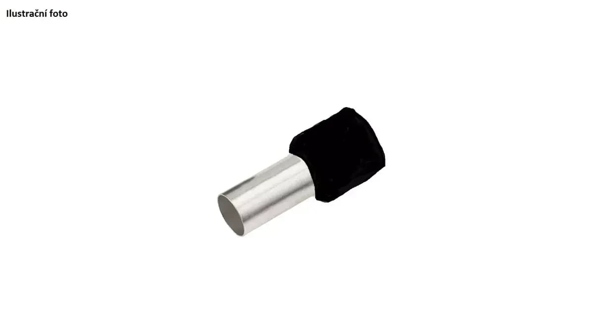 Izolovaná dutinka Cu 1,5/12 mm, černá (100 ks) (Cimco)