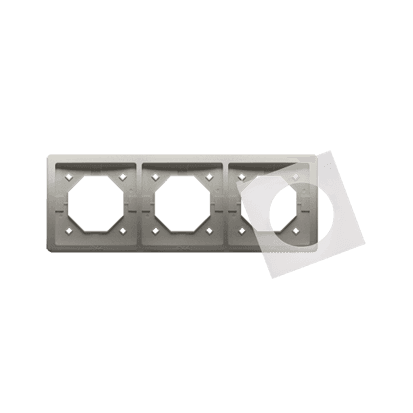 Rámček 3-násobný IP44 satén metal. SIMON Basic Standard (simon)