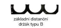 Držiak dištančný na ukladanie rúr, základný, KSA 110/3 B BK (UNIVOLT)