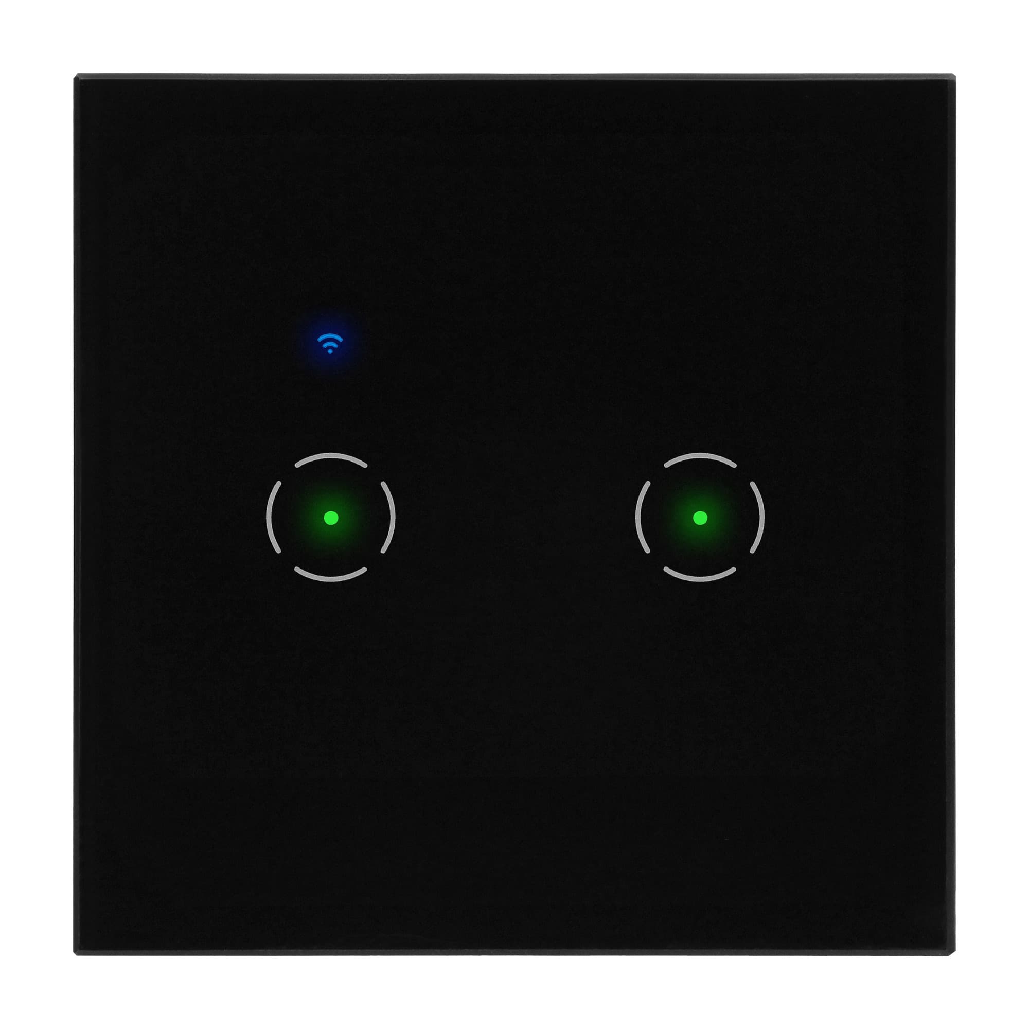 Tuya Smart Wi-Fi flush-mounted 2-gang switch, black