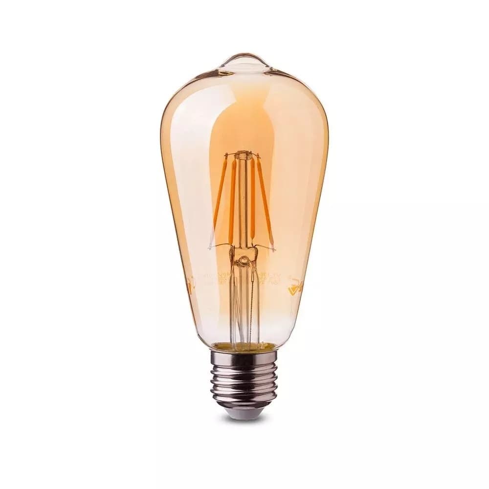 Žiarovka LED PRO Filament AM E27 6W, 2200K, 725lm, ST64 VT-276 (V-TAC)