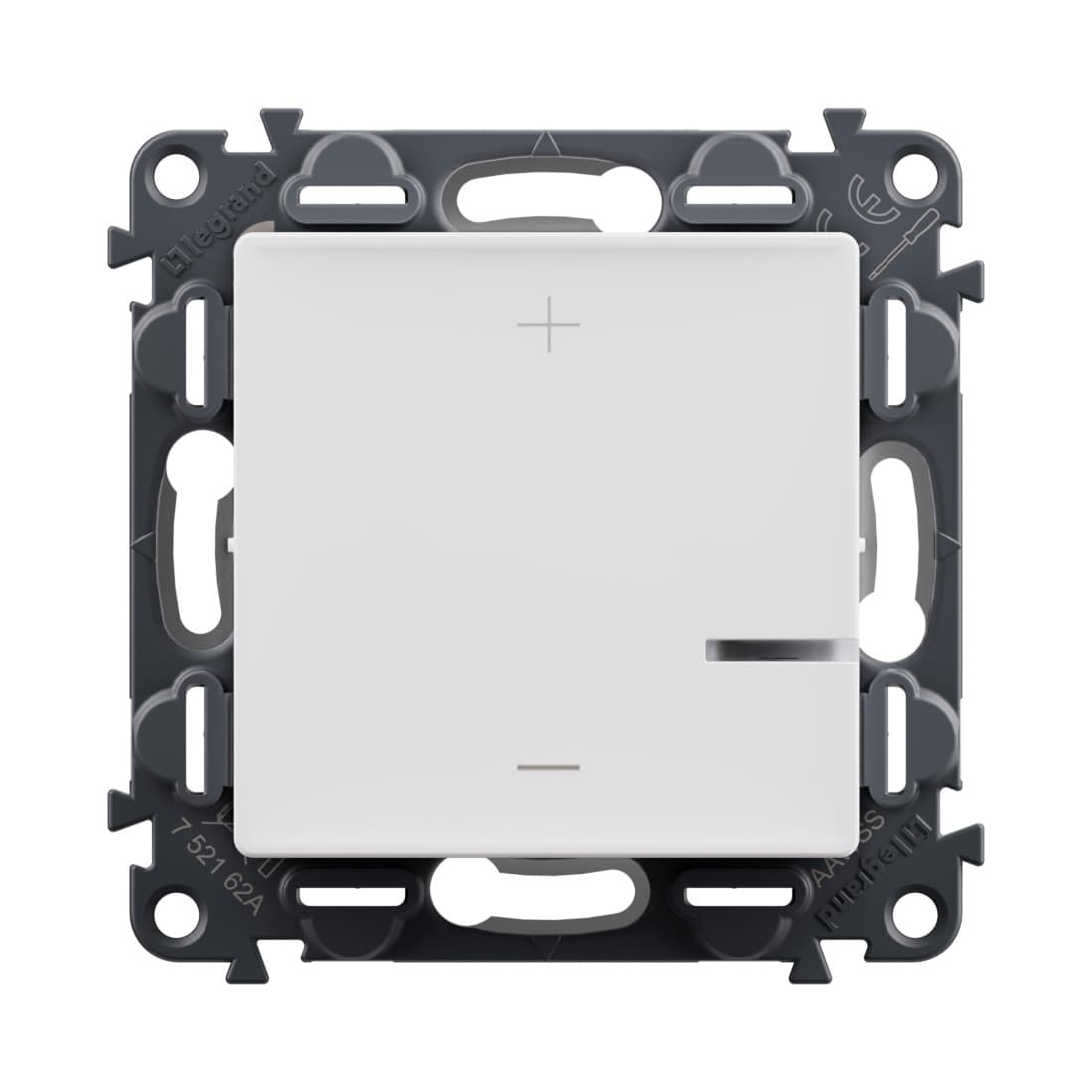 Stmievač tlačidlový RL, CFL+LED 400W/VA bez nul. (SS) biela Valena Life (Legrand)