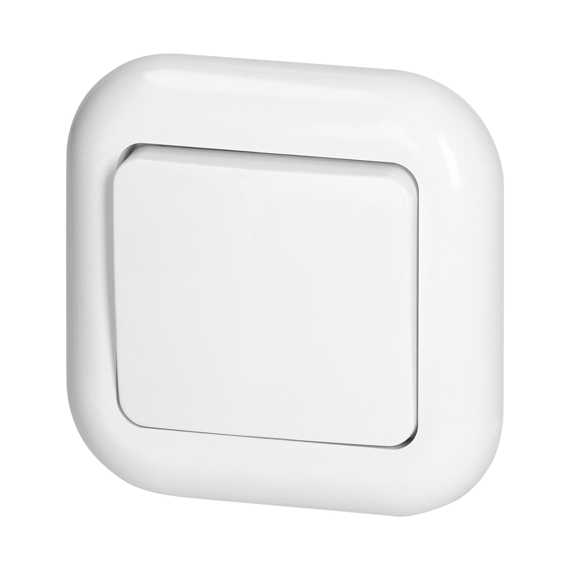 Flush-mounted three-way switch, 10A, 250V, FAN, biały