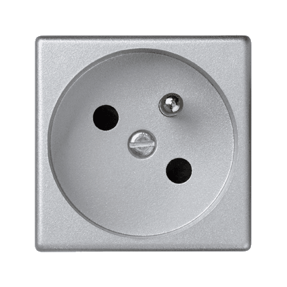 Zásuvka K45 s uzemňovacím kolíkom 16A 250V skrutkové svorky 45×45mm hliník
