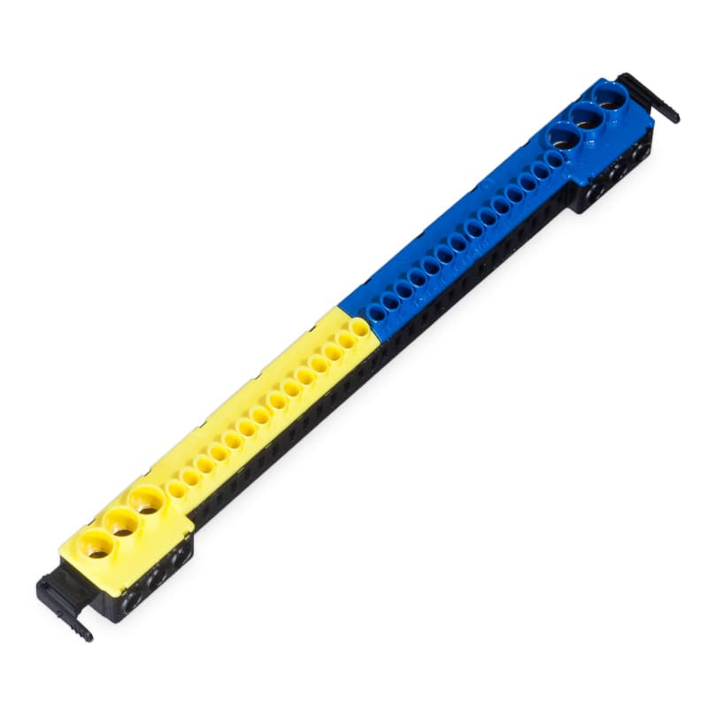 Rozbočovací mostík PE pre UPV, 2x17 svoriek, 2x (3x25mm2+14x4mm2)