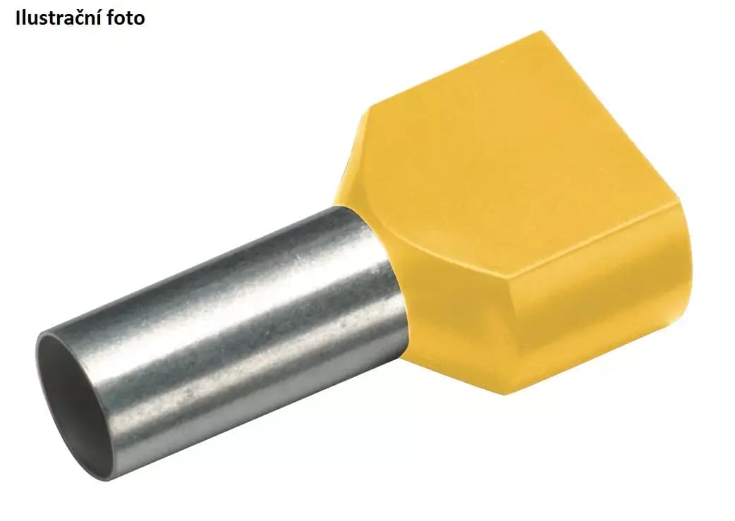 Izolovaná dvojitá dutinka Cu 2 x 1/8 mm, žlutá (100 ks) (Cimco)