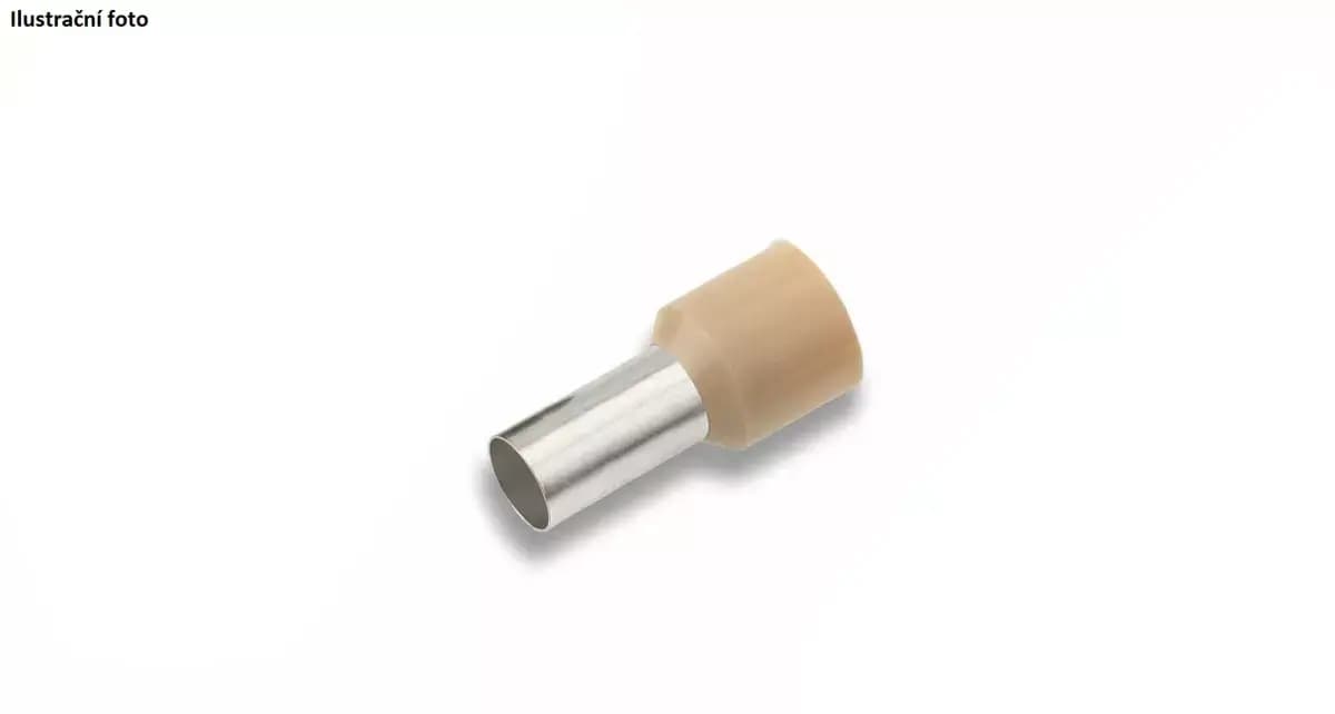 Izolovaná dutinka Cu 16/18 mm, krémová (500 ks)