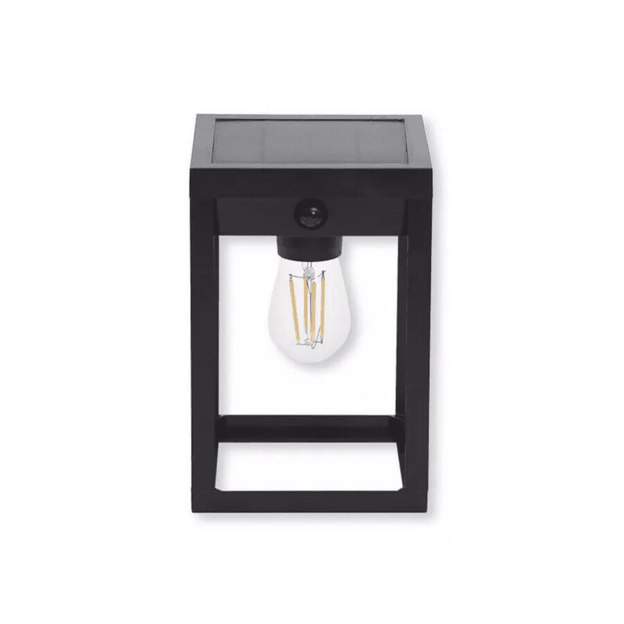 Svietidlo LED solárne nástenné 2W 3000K 200 lm IP44 čierne+Sensor ,180x160.5x120 mm