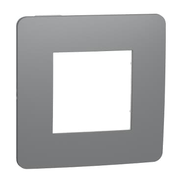 Unica Studio Color - Krycí rámček jednonásobný, Dark grey/Biely