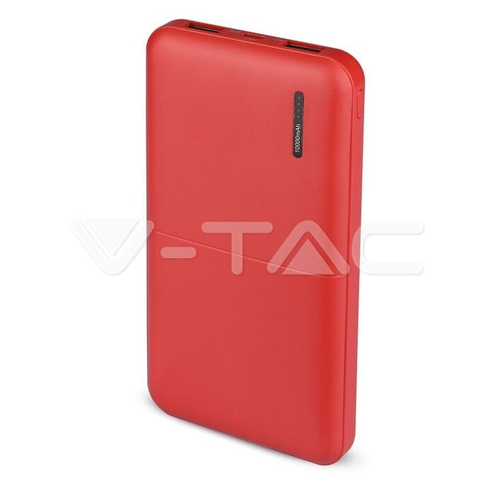 Powerbank Slim 10000mAh červený VT-3518 (V-TAC)