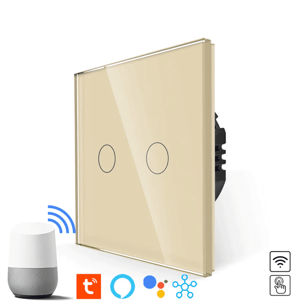 Revolo Touch WiFi dotykový vypínač č.5 (L+N) - Zlatý