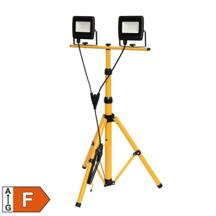 LED reflektor, so stojanom, 2x30W, 4000 lm, IP65