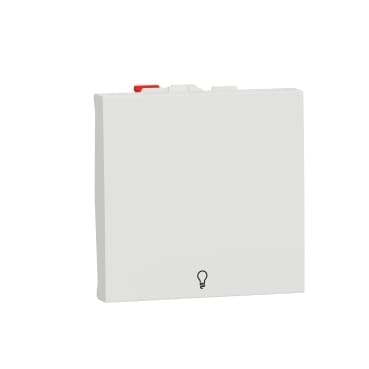 Unica - Tlačidlo radenie 1/0 "svetlo", 2M, Biele