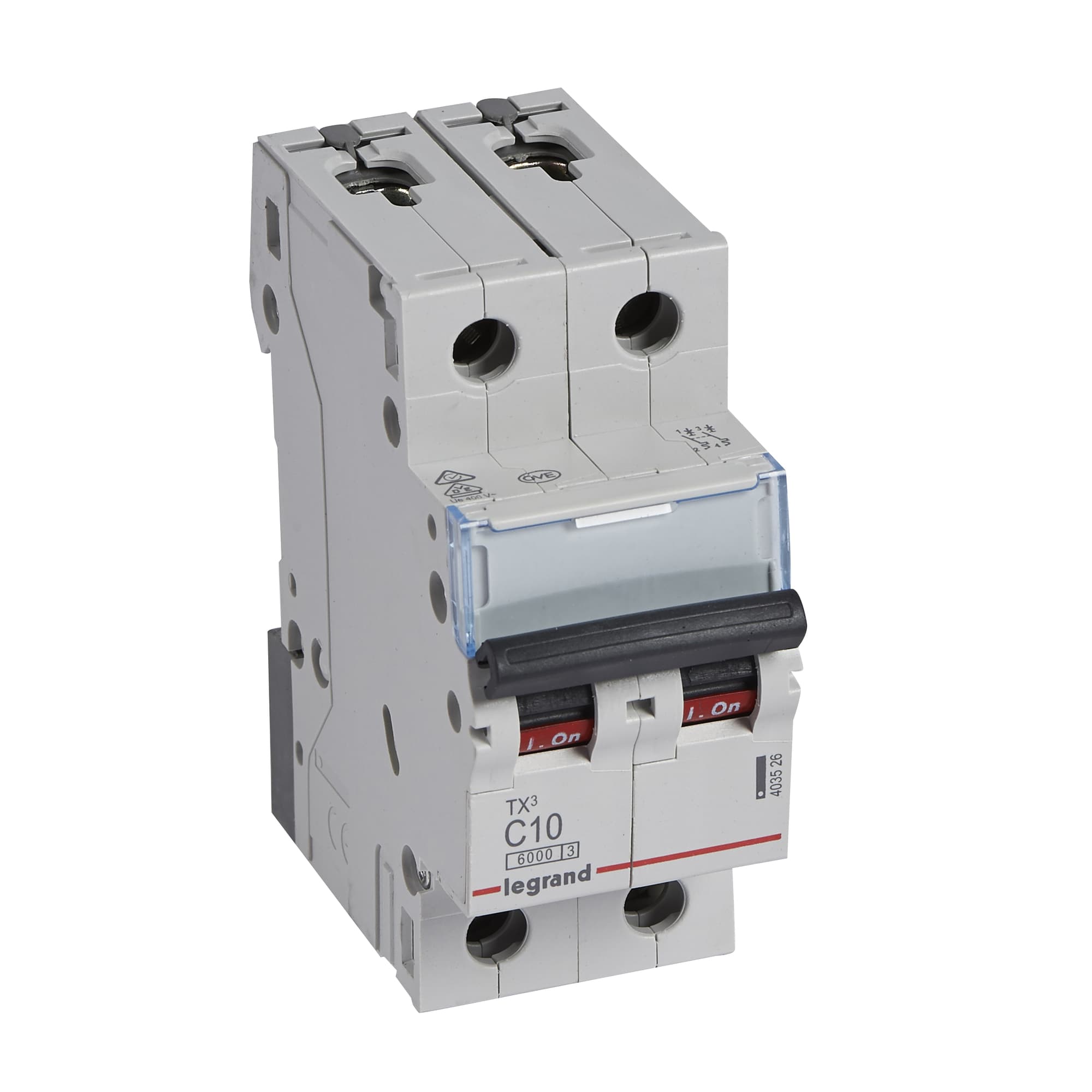Istič 2-pólový C/10A 6kA Rada:TX3 (Legrand)