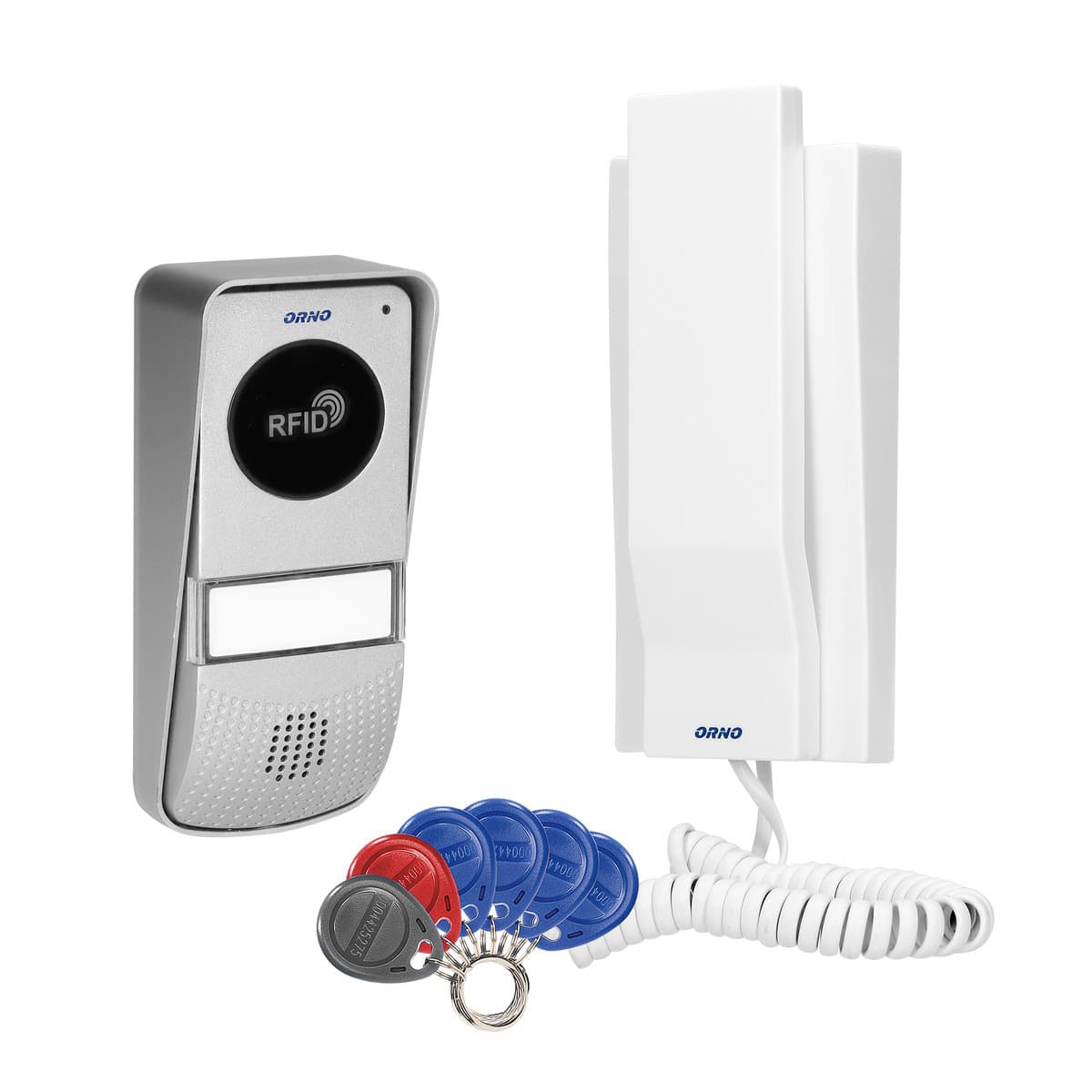 Sada domového telefónu MIZAR s RFID (4+2) biela (ORNO)