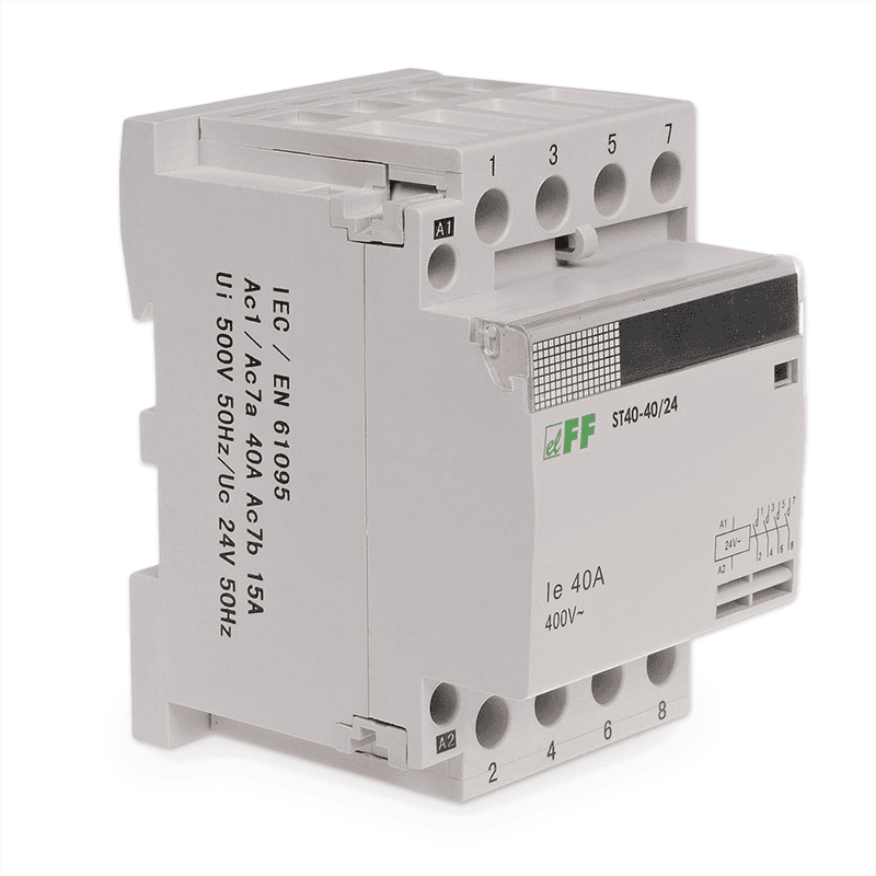 Elektromagnetický stýkač, 24V, 40A, 4x NO, AC1: 16kW / AC3: 5,5kW