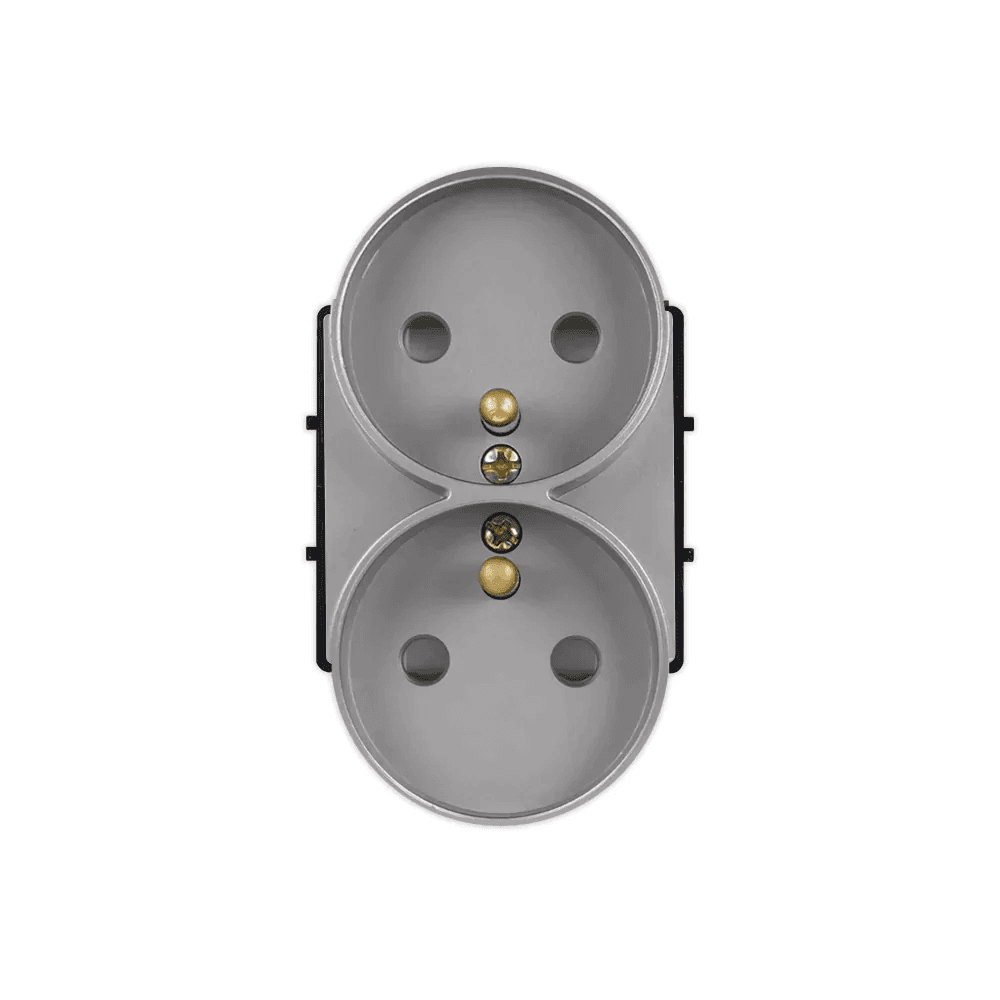 Revolo Touch elektrická dvojzásuvka 16A – Strieborný modul