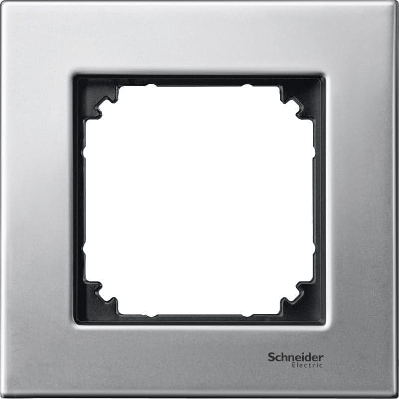 Rámček 1-násobný kov strieborná platina Merten ElegM (Schneider)