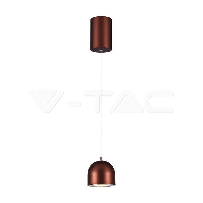 Závesné LED svietidlo 8,5W 3000K 850lm o100mm dotykové ovládanie hnedé VT-7795
