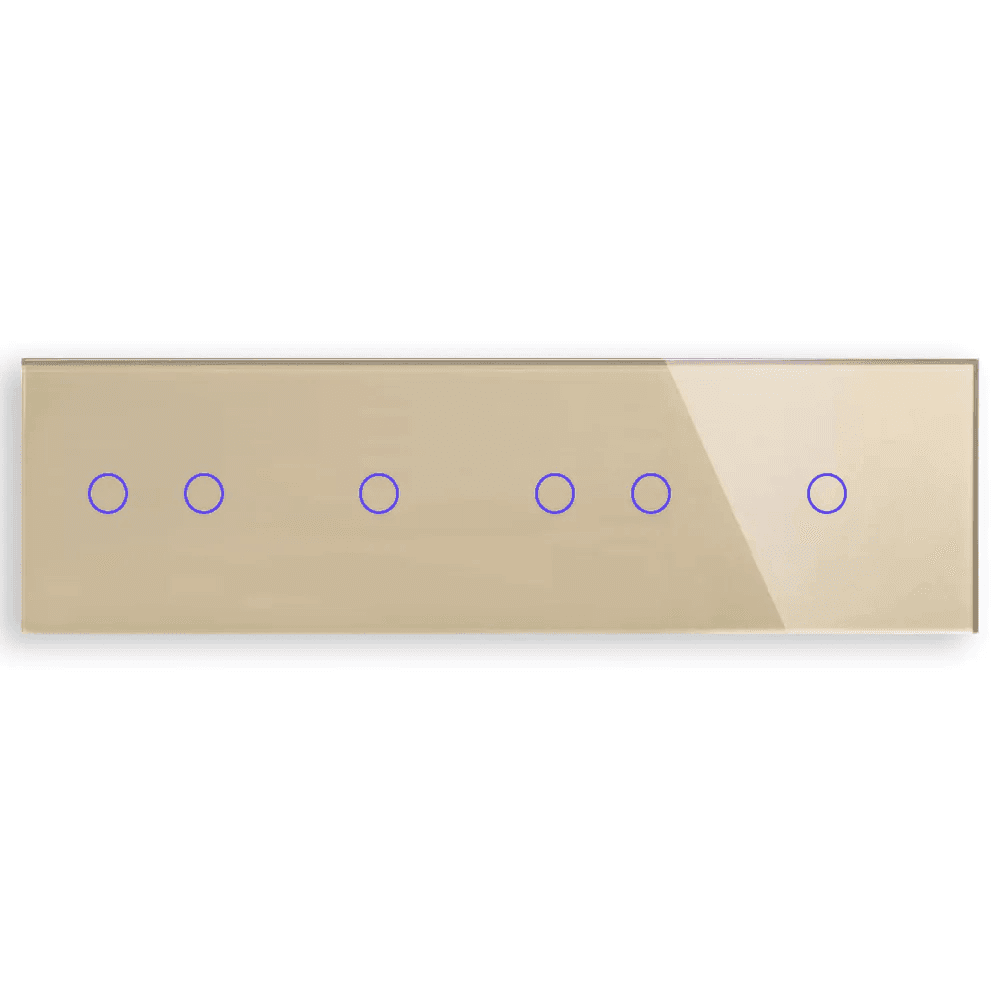 Revolo Touch štvoritý sklenený panel C2/C1/C2/C1-005 - Zlatý