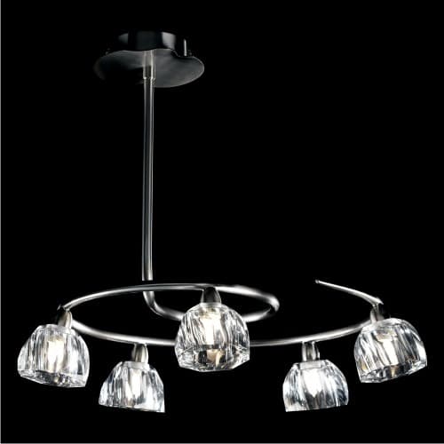 Svietidlo SAMBA/9004-5C/5xG9/40W, NICKEL SATIN,mat.: NICKEL SATIN (LUXERA)