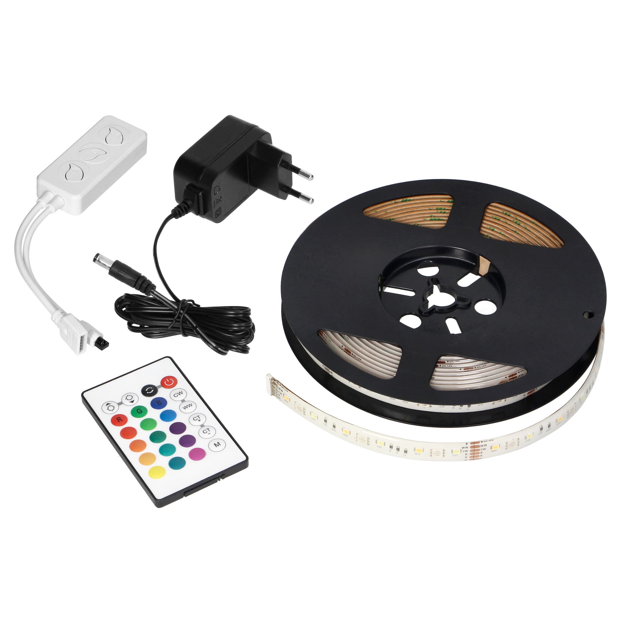 LED strip IP65 RGBW 5 m + PSU and controller, Tuya Smart Wi-Fi