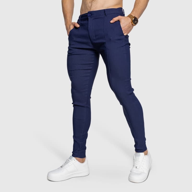 Strečové nohavice Iron Aesthetics Excellence, navy