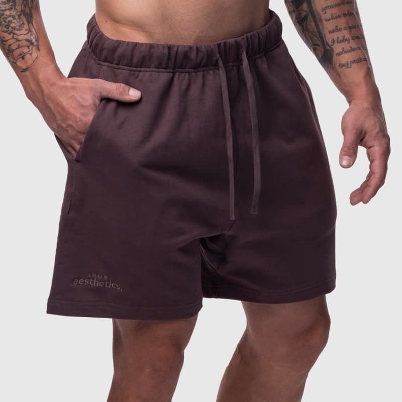 Pánske bavlnené šortky Iron Aesthetics Ambition, fialové