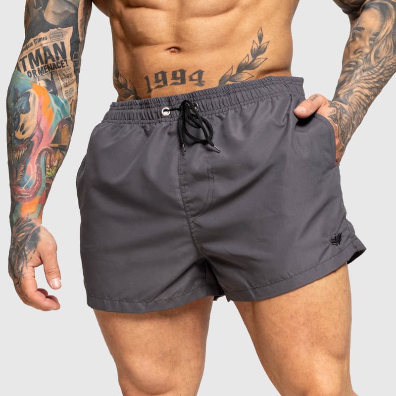 Pánske plavky Iron Aesthetics Beach Mode, sivé