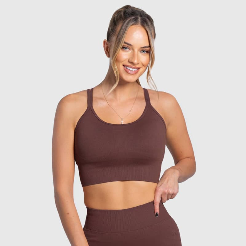 Dámska športová podprsenka Iron Aesthetics Ultimate, hnedá