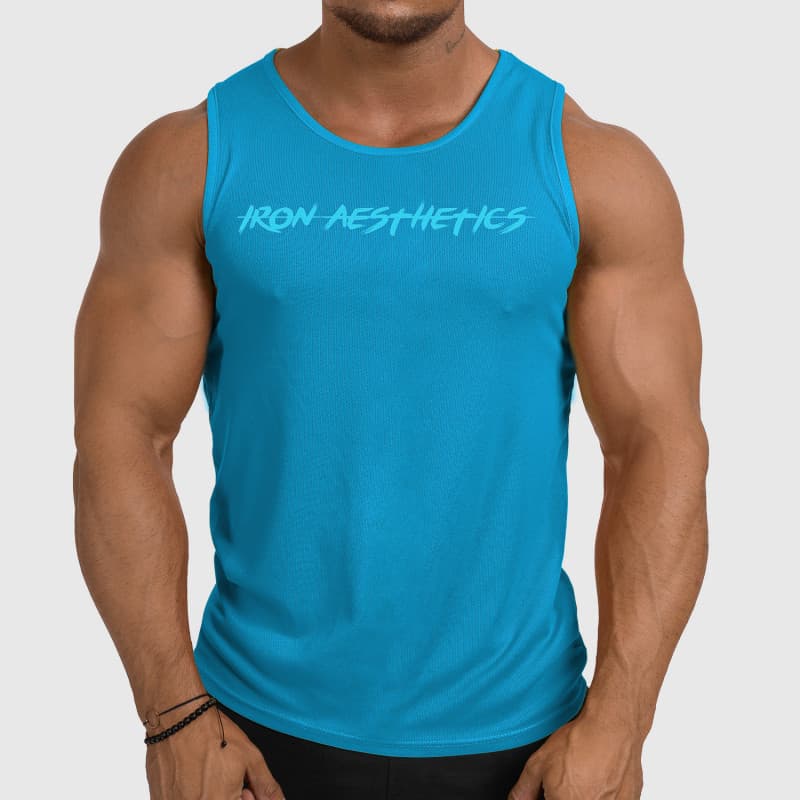 Pánske funkčné tielko Iron Aesthetics Sporty, aqua modré