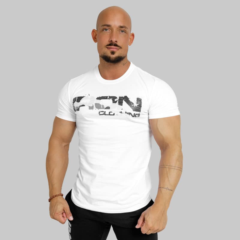 UltraSoft tričko Iron Camo Style, biele