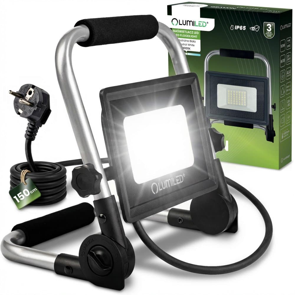 Reflektor LED Halogén lampa prenosná GRAVON 50W 4000K LUMILED