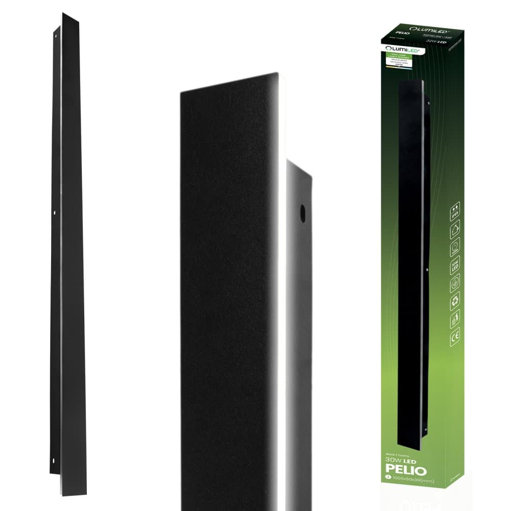 Záhradná LED lampa na povrch PELIO fasádne nástenné svietidlo 30W 4000K IP65 LUMILED