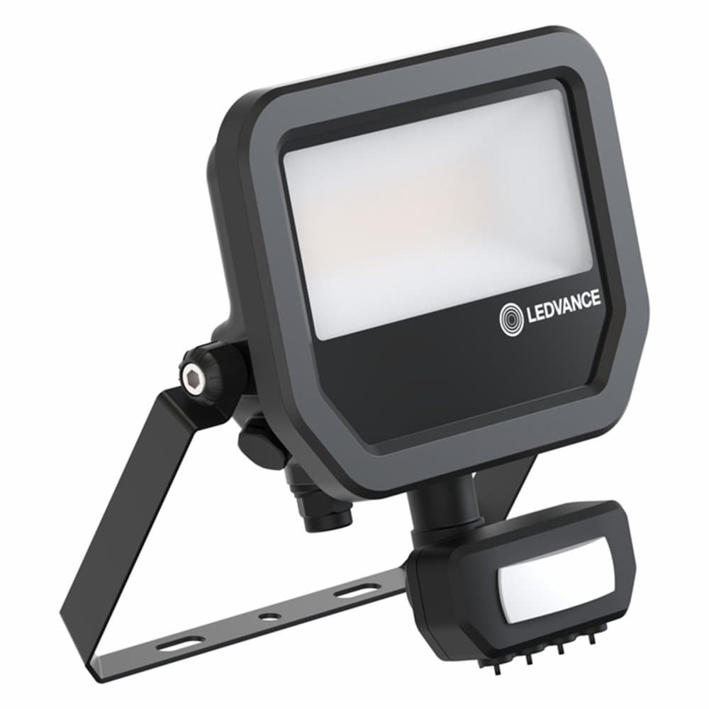 LED reflektor Vonkajší reflektor 17W 2400lm 4000K IP65 čierny s pohybovým a súmrakovým senzorom Reflektor Ledvance