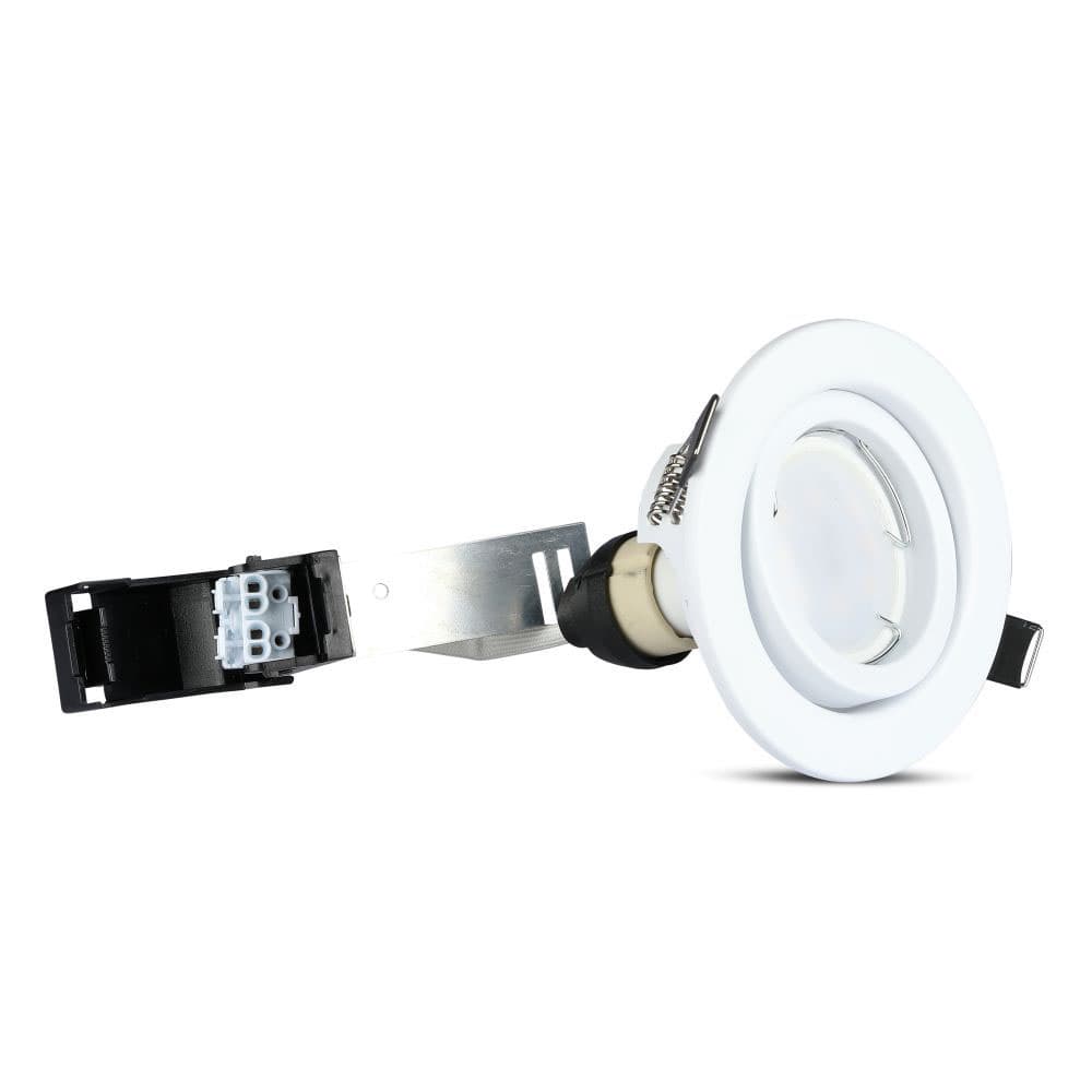 Sada 3x svietidlo na zapustenú montáž Biela + LED žiarovka GU10 5W 4000K VT-3333 V-TAC