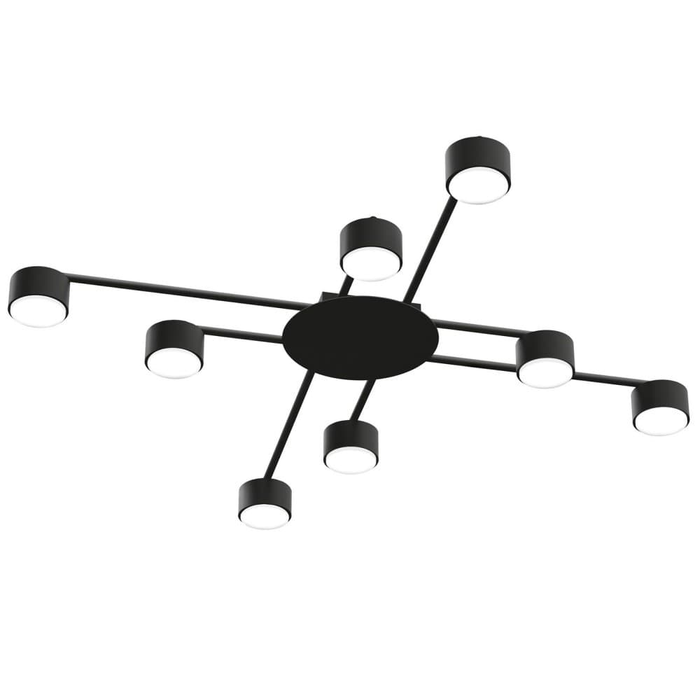 Stropné svietidlo Svietidlo 8x GX53 LED čierne Moderné Videx