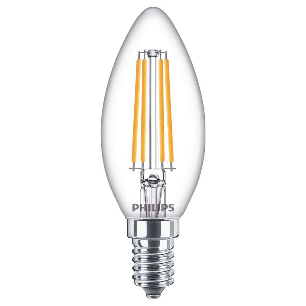 LED žiarovka E14 B35 6,5W = 60W 806lm 2700K teplé vlákno PHILIPS
