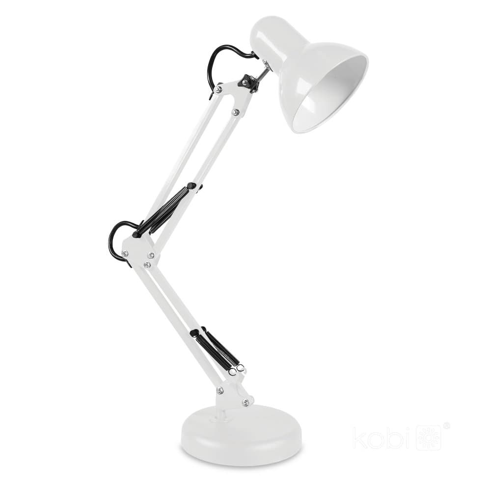 Stolová lampa regulovateľná E27 biela Auriq Kobi