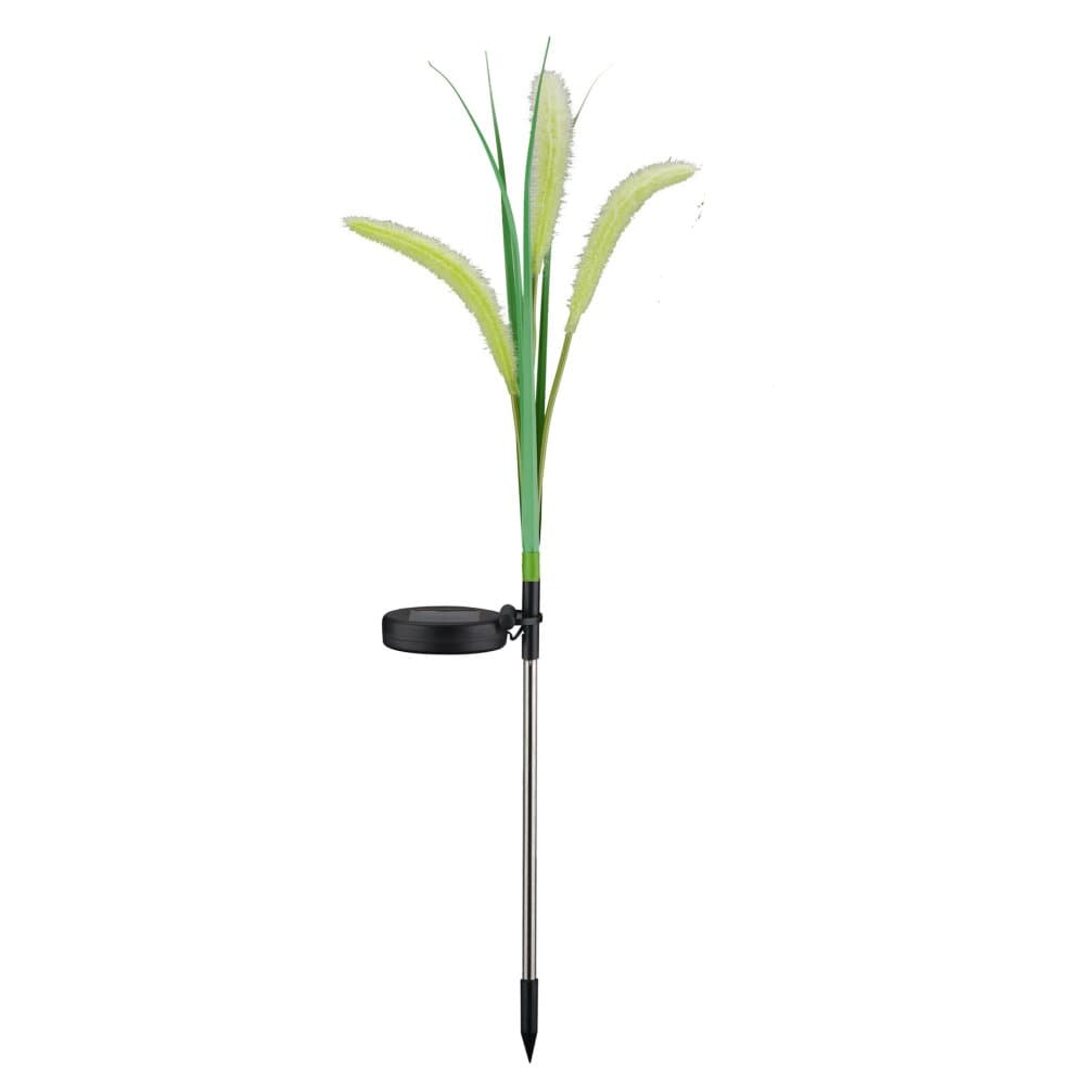 Solárna lampa čierna zelená IP44 so súmrakovým senzorom Flors Sanico Goldlux