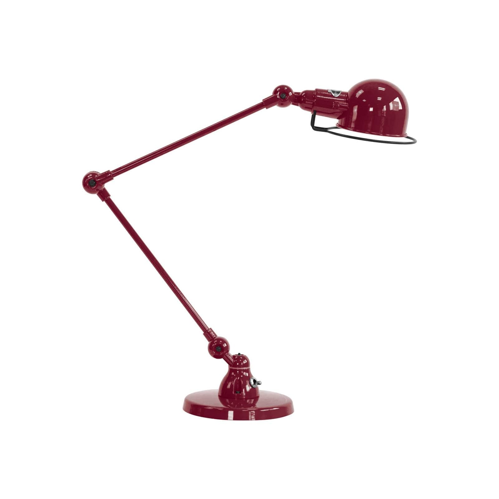 Stolná lampa Jieldé Signal SI333 s podstavcom, vínovo červená