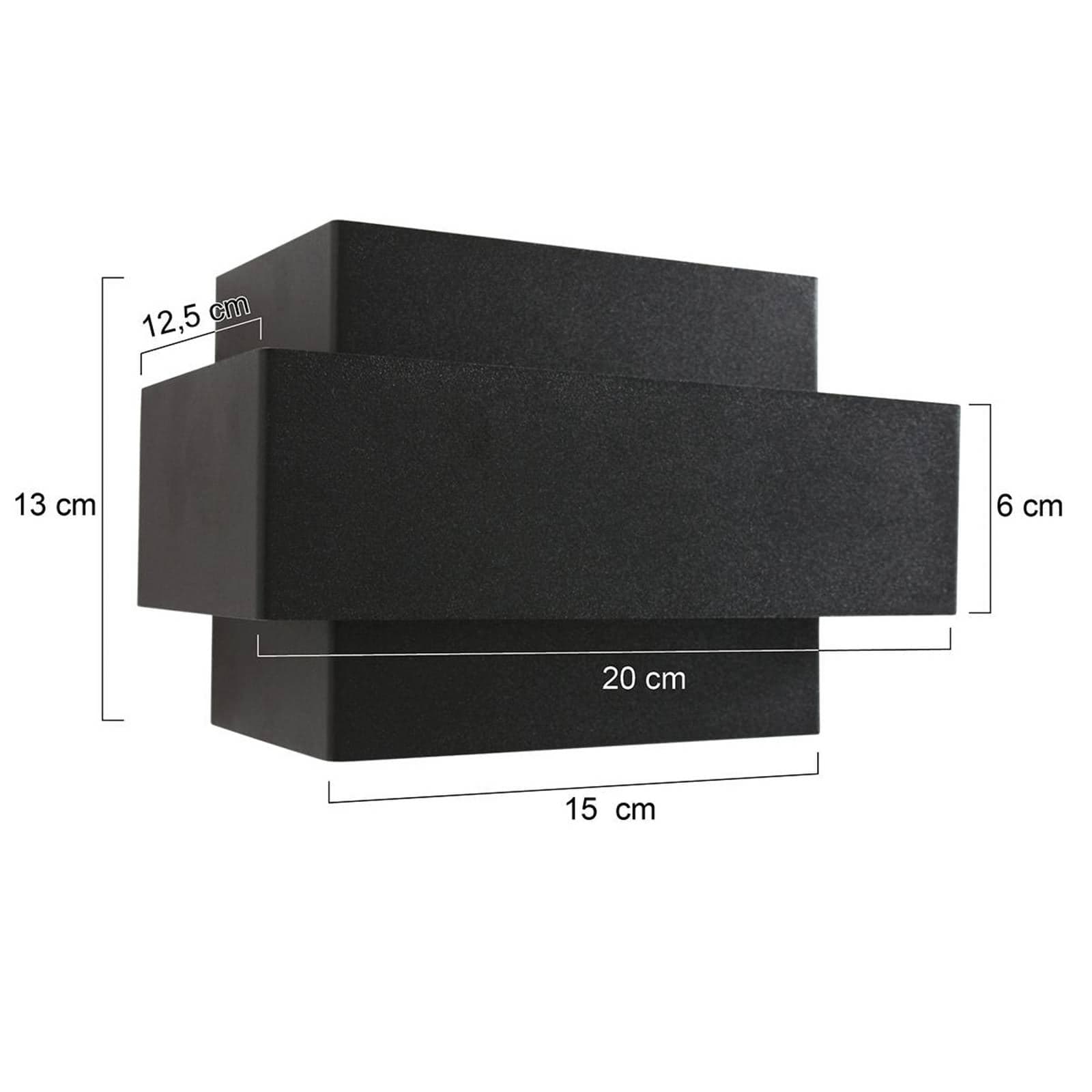 LED nástenné svetlo Muro 3368, čierne, hore/dole, G9, 2700 K