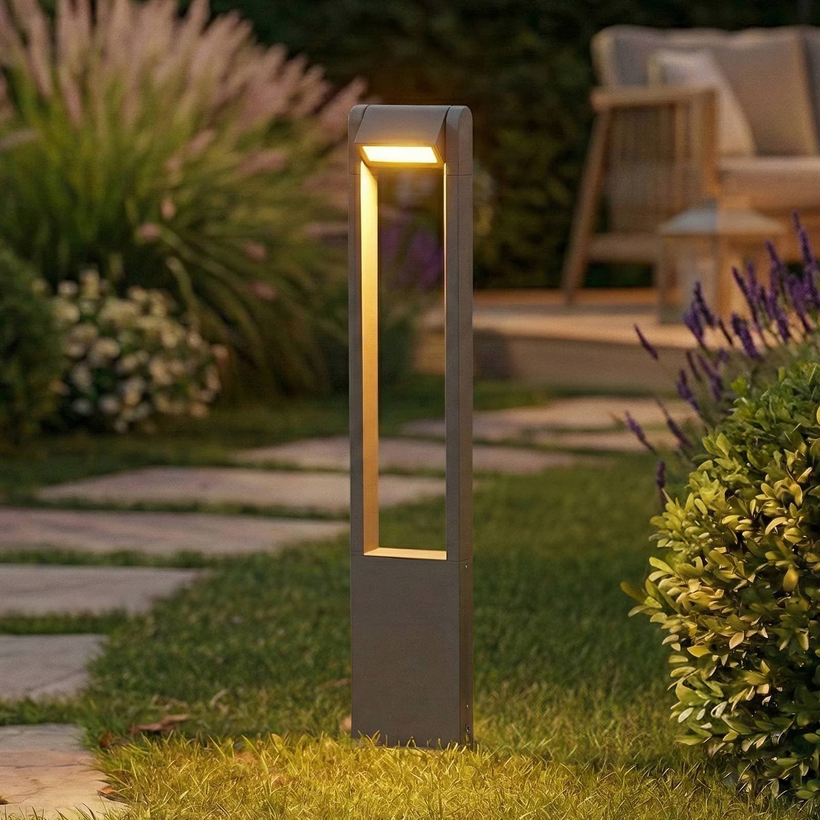 Lindby chodníkové LED svetlo Meloni, antracitová, 65 cm, IP65 otočné