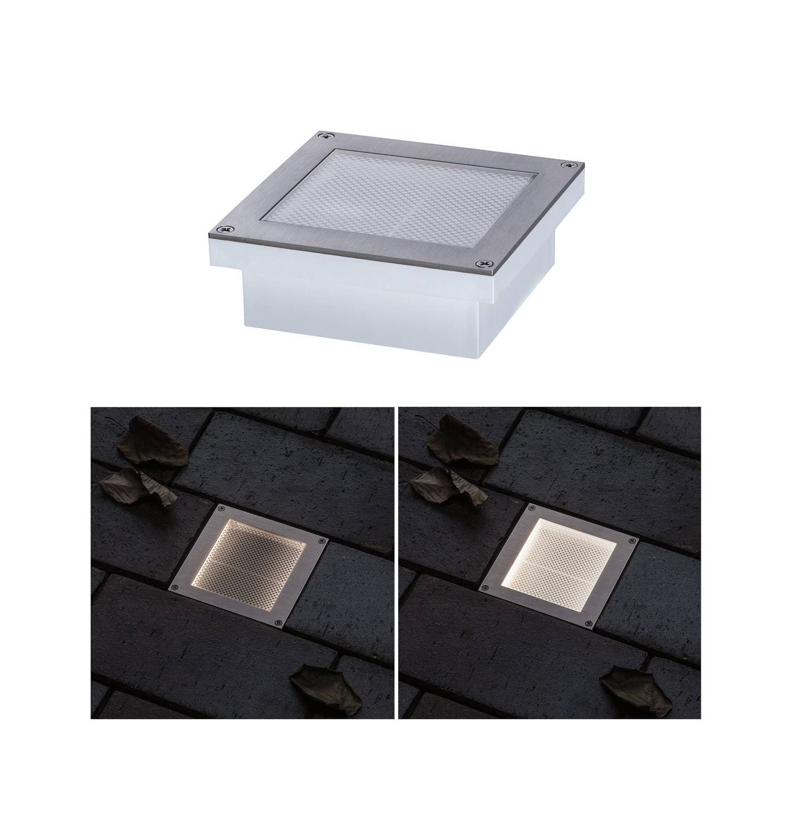 Paulmann Brick zapustené podlahové LED, 10x10 cm