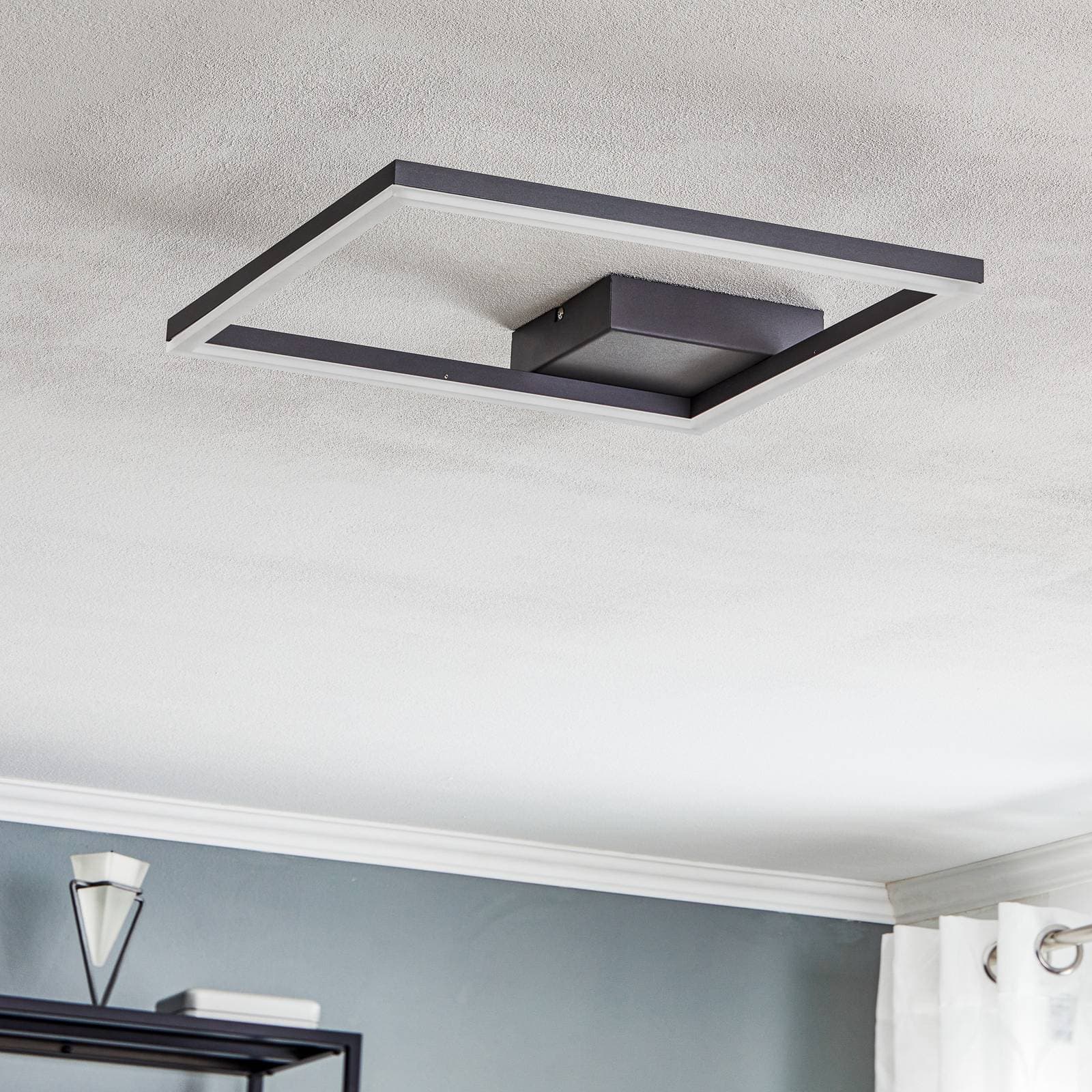 Stropné LED svietidlo Bard 42x42 antracit