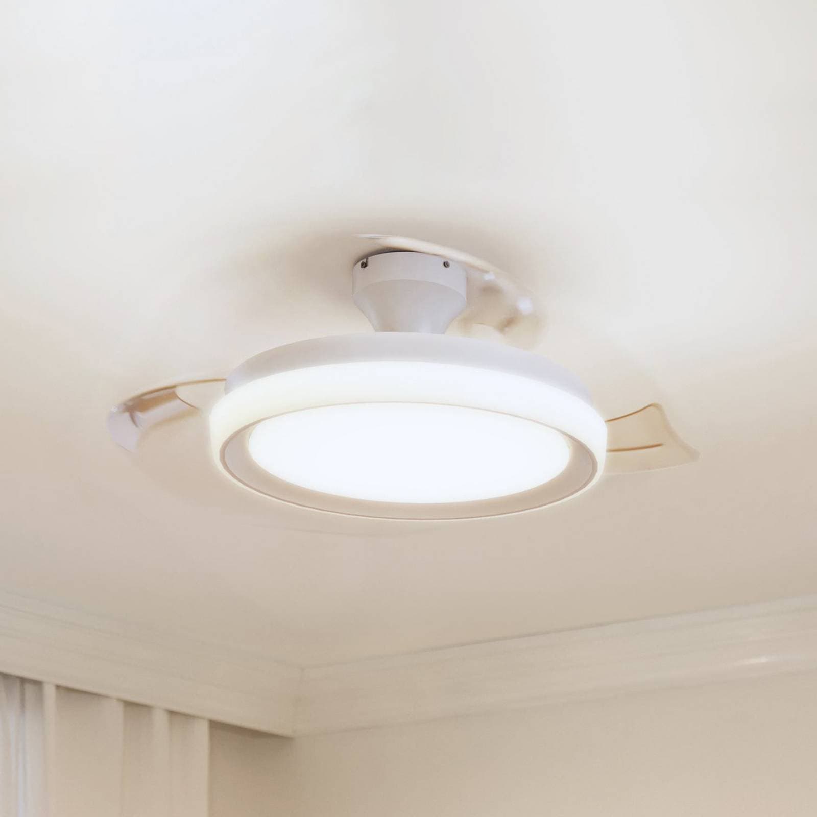 Stropný ventilátor Philips LED Bliss, biely, DC, tichý