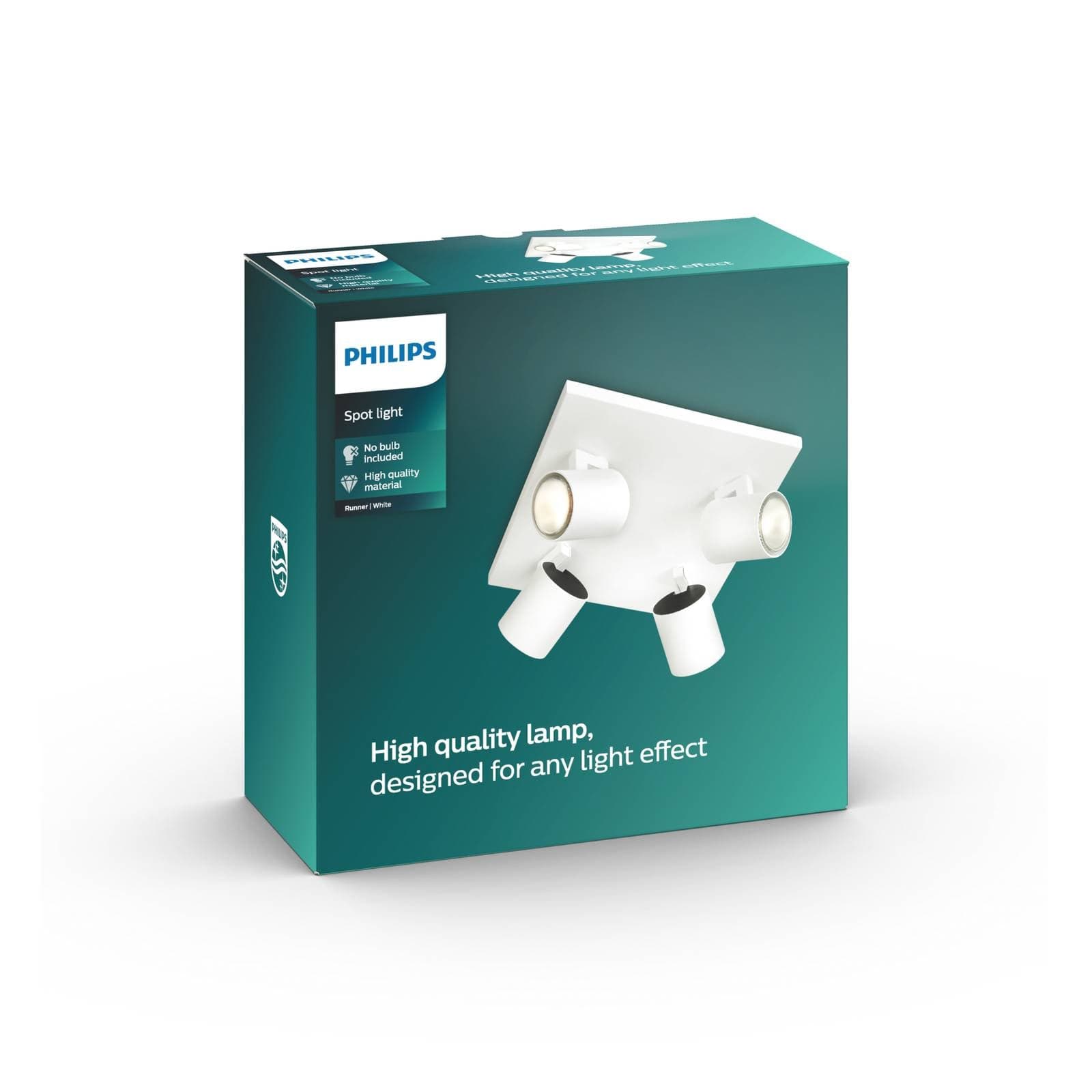 Philips myLiving Runner svetlá GU10 4-pl. biela