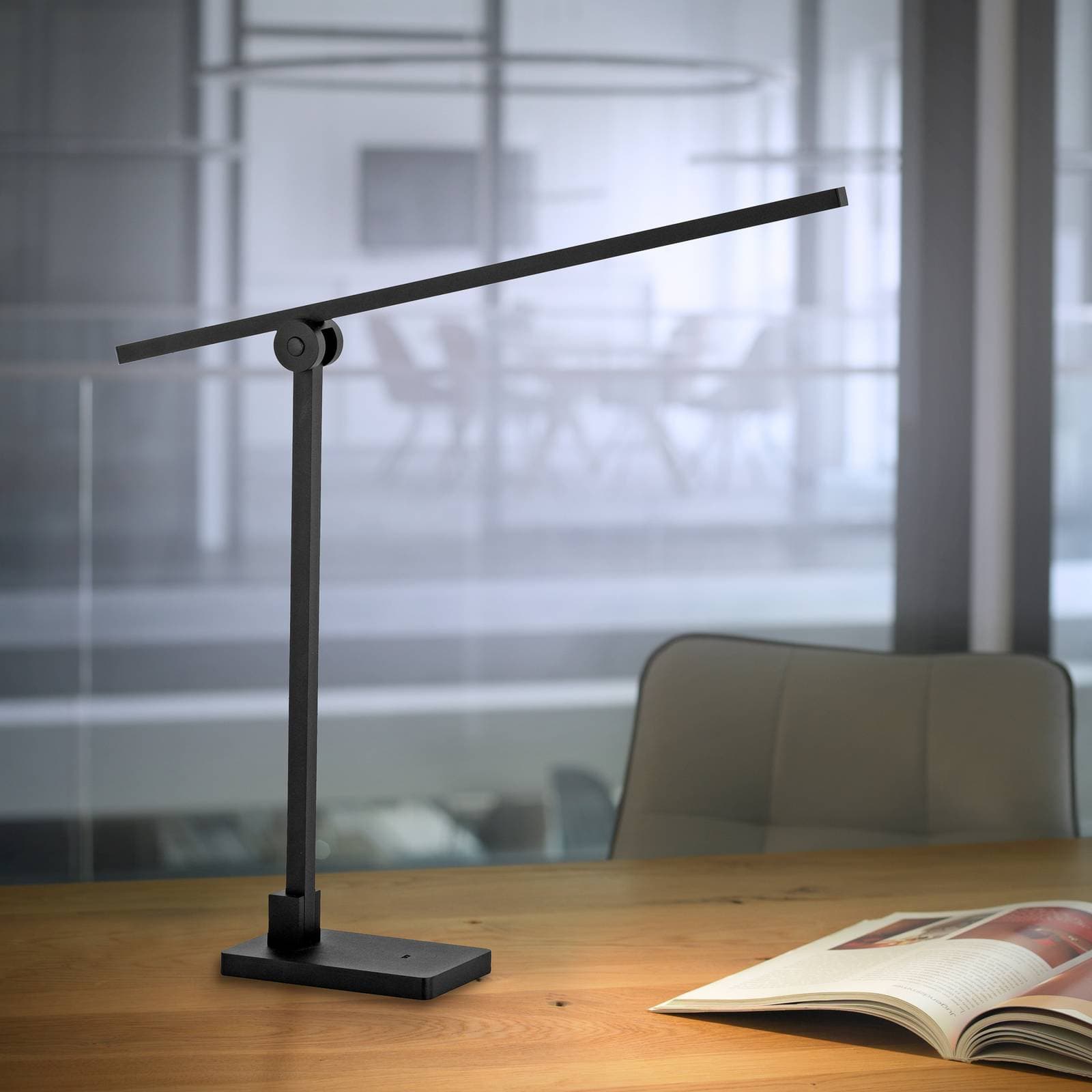 PURE Grafo stolová LED lampa, snímačový stmievač