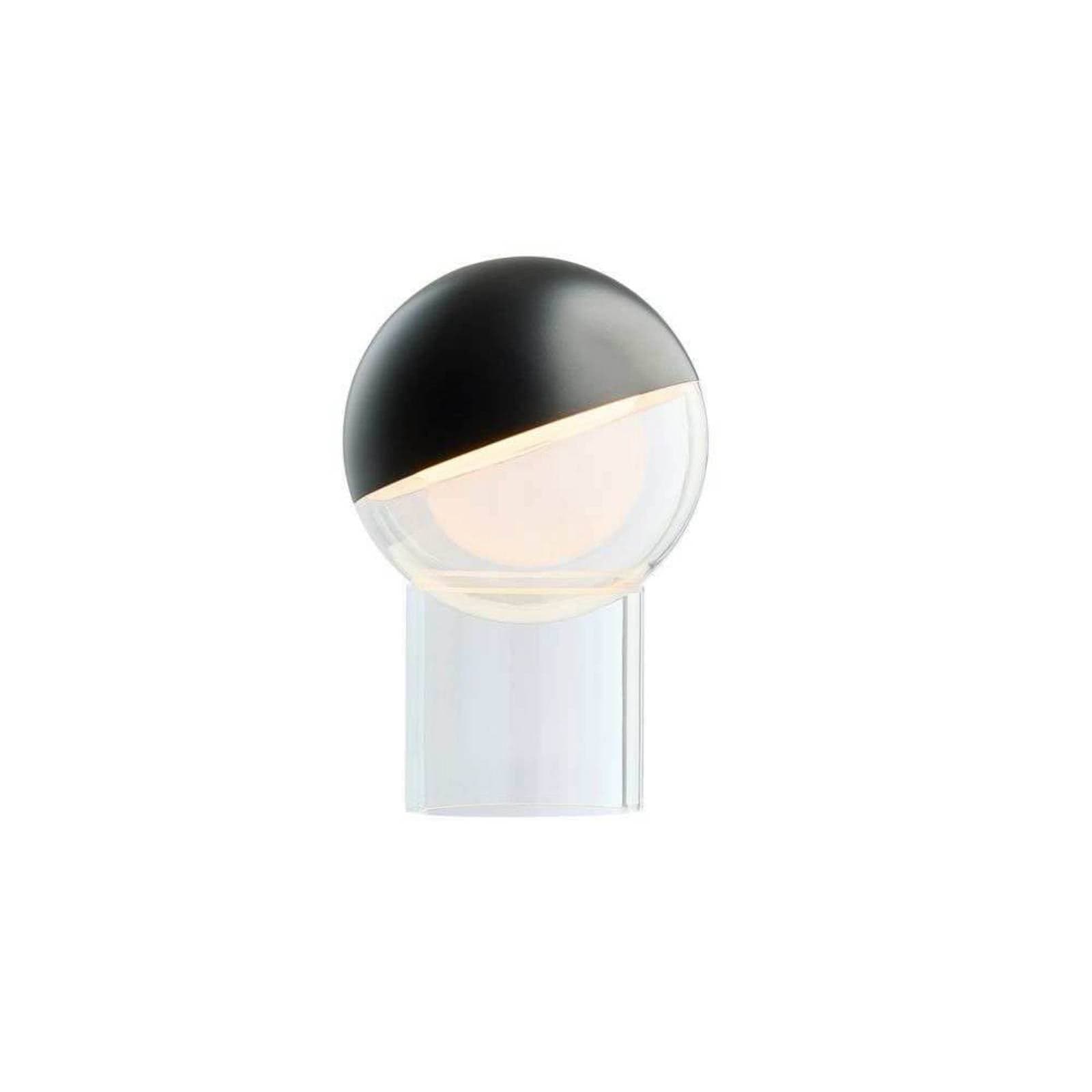 FRANDSEN stolová LED lampa Pila, čierna, 20 cm, stmievateľná