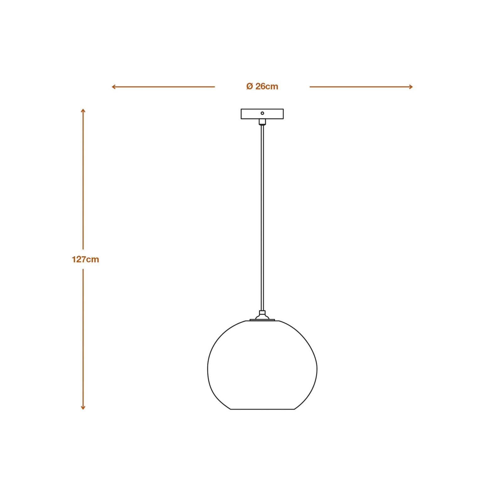 LEDVANCE závesné svetlo Guľa, Ø 26 cm, hnedá, vlnitá lepenka, E27